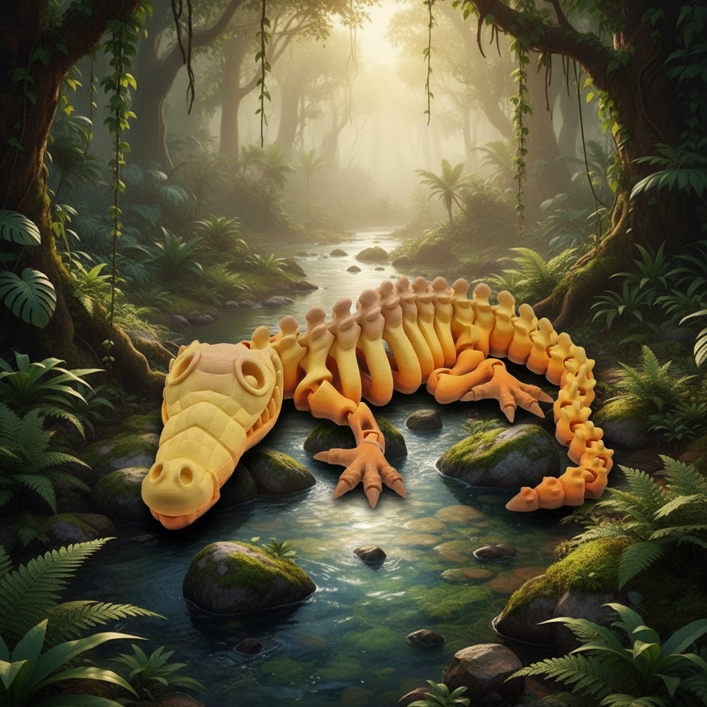 XL Crocodile Skeleton