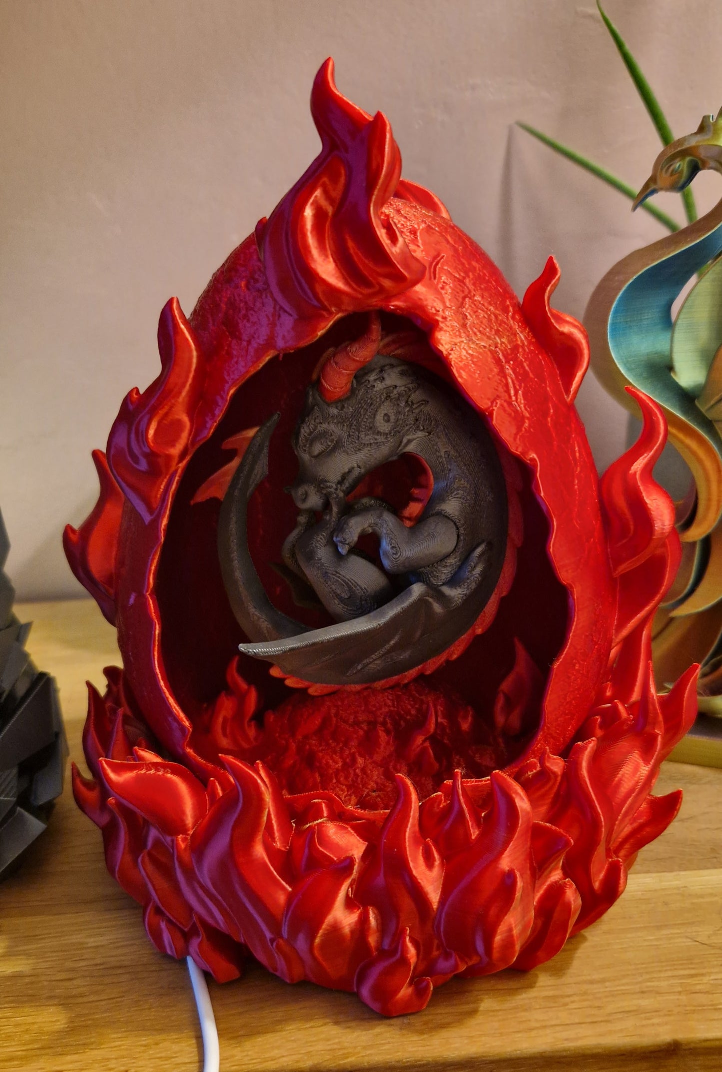 Fire Dragon Egg Lamp