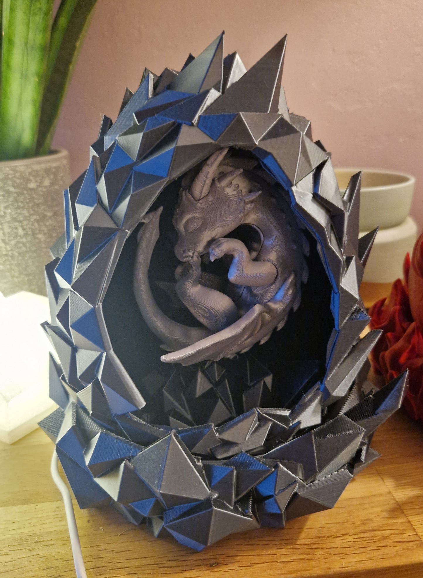 Stone Dragon Egg Lamp