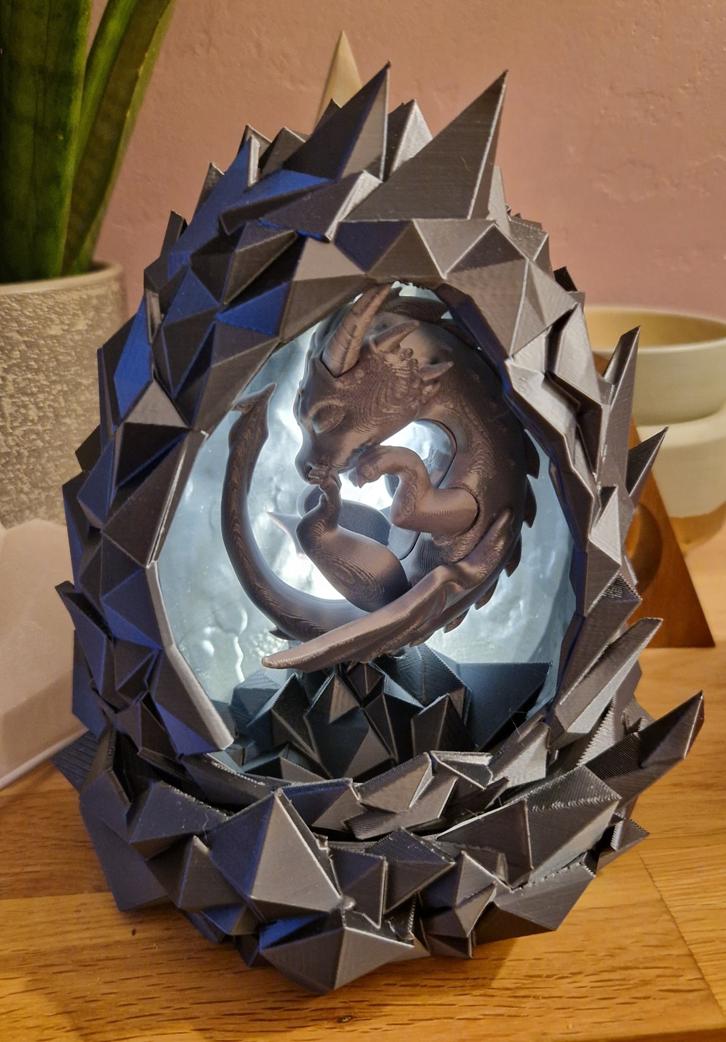 Stone Dragon Egg Lamp