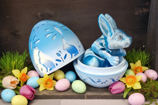 Carved Easter Bunny Egg